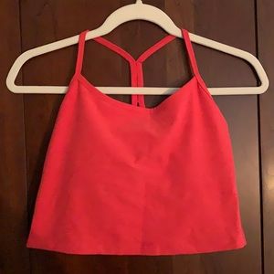 Beyond Yoga Racerback Cropped Tank, Medium, Orange
